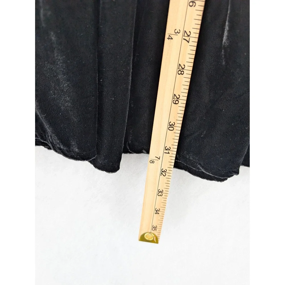 White Stag Velvet Tiered Maxi Skirt XL Petite Black Ruffle Boho Whimsigoth